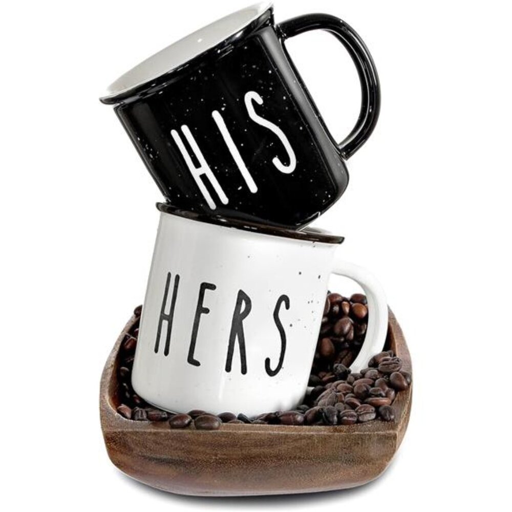His And Hers Mugs Set Of 2 Coffee Mug 11 Ounce, Cute Matching Coffee Mug Couples